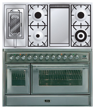 Кухонная плита ILVE MT-120FRD-E3 Stainless-Steel Фото