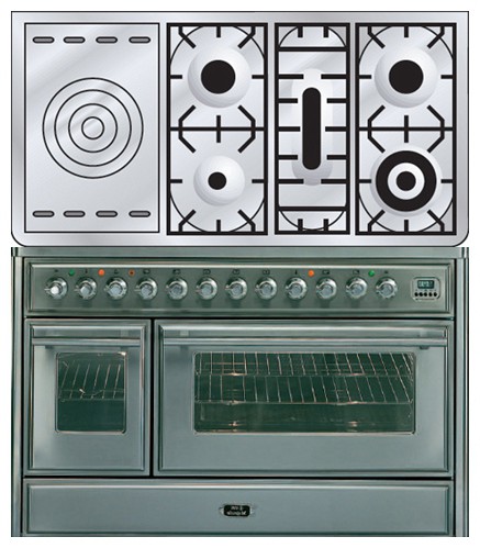 Кухонная плита ILVE MT-120SD-E3 Stainless-Steel Фото