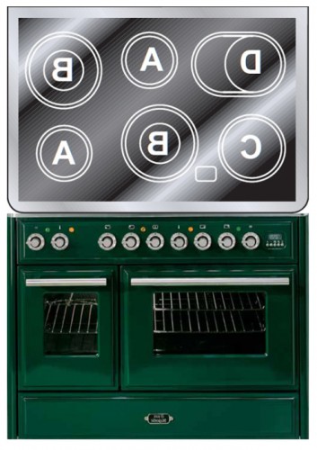 Кухонная плита ILVE MTDE-100-E3 Green Фото