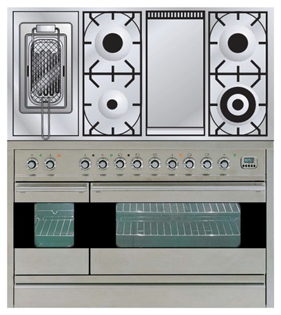 Кухонная плита ILVE PF-120FR-MP Stainless-Steel Фото