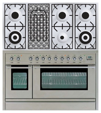 Кухонная плита ILVE PL-120B-VG Stainless-Steel Фото
