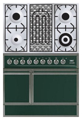 Кухонная плита ILVE QDC-90B-MP Green Фото