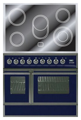 Кухонная плита ILVE QDCE-90W-MP Blue Фото